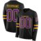 LongSleeve0459 Custom Black Purple-Gold Long Sleeve Authentic Football Jersey