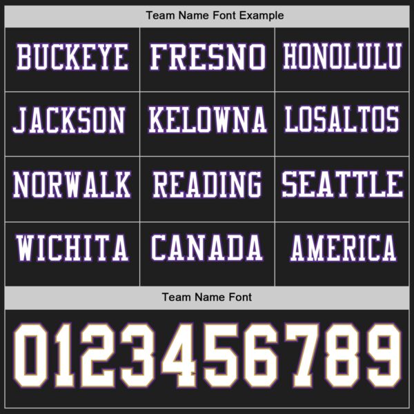 Custom Black White Old Gold-Purple Long Sleeve Authentic Football Jersey