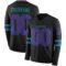 LongSleeve0464 Custom Black Purple-Teal Long Sleeve Authentic Football Jersey