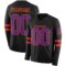 LongSleeve0465 Custom Black Purple-Orange Long Sleeve Authentic Football Jersey