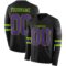LongSleeve0467 Custom Black Purple-Neon Green Long Sleeve Authentic Football Jersey