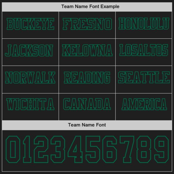 Custom Black Kelly Green Long Sleeve Authentic Football Jersey