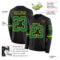 LongSleeve0470-1 Custom Black Kelly Green-Gold Long Sleeve Authentic Football Jersey
