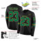 LongSleeve0471-1 Custom Black Kelly Green-Old Gold Long Sleeve Authentic Football Jersey