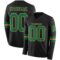 LongSleeve0471 Custom Black Kelly Green-Old Gold Long Sleeve Authentic Football Jersey