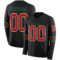 LongSleeve0472 Custom Black Red White-Kelly Green Long Sleeve Authentic Football Jersey