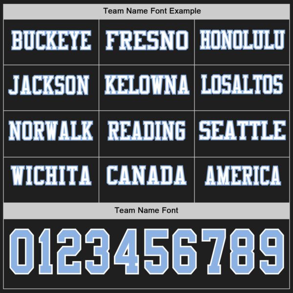 Custom Black Light Blue-White Long Sleeve Authentic Football Jersey