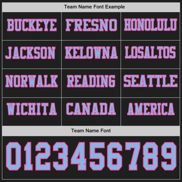 Custom Black Light Blue-Pink Long Sleeve Authentic Football Jersey