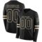 LongSleeve0484 Custom Black Cream Long Sleeve Authentic Football Jersey