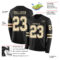 LongSleeve0485-1 Custom Black Cream Long Sleeve Authentic Football Jersey