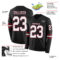 LongSleeve0492-1 Custom Black White-Crimson Long Sleeve Authentic Football Jersey