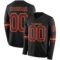 LongSleeve0495 Custom Black Crimson-Old Gold Long Sleeve Authentic Football Jersey