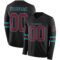 LongSleeve0503 Custom Black Crimson-Teal Long Sleeve Authentic Football Jersey