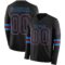 LongSleeve0511 Custom Black Powder Blue-Red Long Sleeve Authentic Football Jersey
