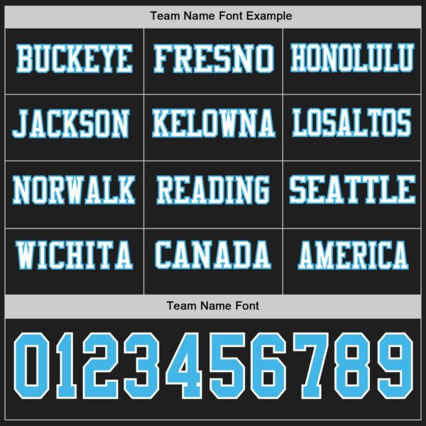 Custom Black Sky Blue-White Long Sleeve Authentic Football Jersey