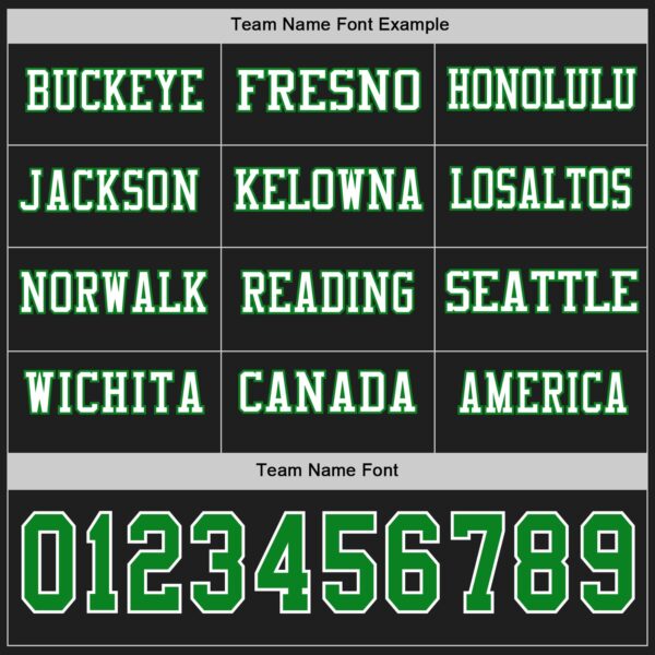 Custom Black Grass Green-White Long Sleeve Authentic Football Jersey