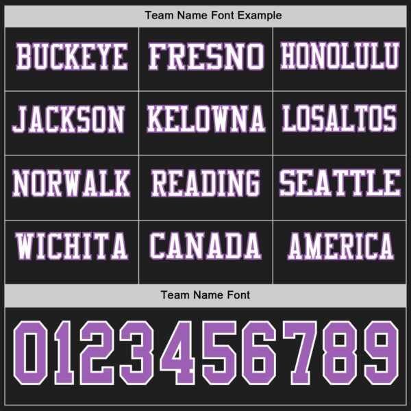 Custom Black Medium Purple-White Long Sleeve Authentic Football Jersey