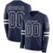 LongSleeve0531 Custom Navy White Long Sleeve Authentic Football Jersey