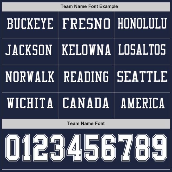 Custom Navy White Long Sleeve Authentic Football Jersey