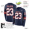 LongSleeve0538-1 Custom Navy White-Red Long Sleeve Authentic Football Jersey