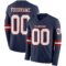 LongSleeve0538 Custom Navy White-Red Long Sleeve Authentic Football Jersey