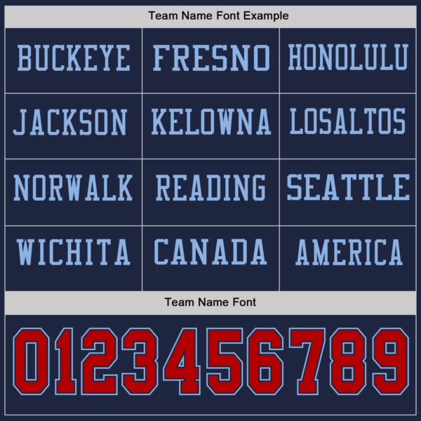 Custom Navy Red-Light Blue Long Sleeve Authentic Football Jersey