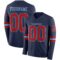 LongSleeve0542 Custom Navy Red-Light Blue Long Sleeve Authentic Football Jersey