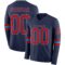 LongSleeve0543 Custom Navy Red-Powder Blue Long Sleeve Authentic Football Jersey