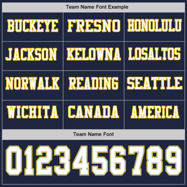 Custom Navy White Light Blue-Yellow Long Sleeve Authentic Football Jersey