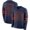 LongSleeve0548 Custom Navy Orange Long Sleeve Authentic Football Jersey