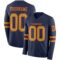 LongSleeve0561 Custom Navy Old Gold-Red Long Sleeve Authentic Football Jersey
