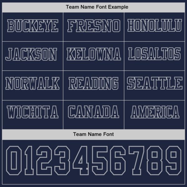 Custom Navy Gray Long Sleeve Authentic Football Jersey