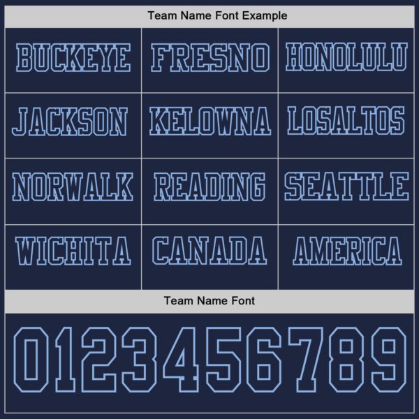 Custom Navy Light Blue Long Sleeve Authentic Football Jersey