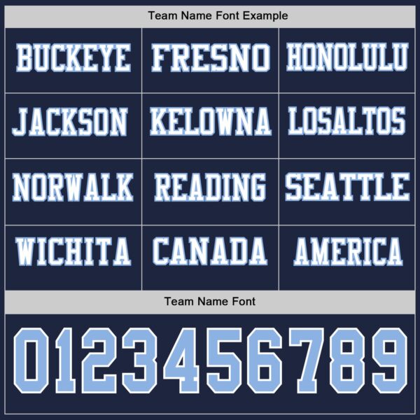 Custom Navy Light Blue-White Long Sleeve Authentic Football Jersey