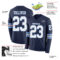 LongSleeve0570-1 Custom Navy White-Light Blue Long Sleeve Authentic Football Jersey