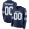 LongSleeve0570 Custom Navy White-Light Blue Long Sleeve Authentic Football Jersey