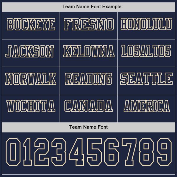 Custom Navy Cream Long Sleeve Authentic Football Jersey