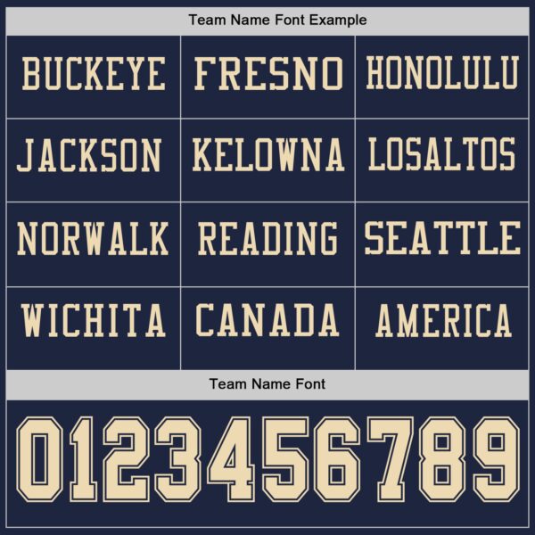 Custom Navy Cream Long Sleeve Authentic Football Jersey