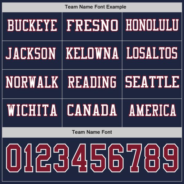 Custom Navy Crimson-White Long Sleeve Authentic Football Jersey