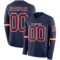 LongSleeve0575 Custom Navy Crimson-White Long Sleeve Authentic Football Jersey