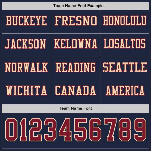 Custom Navy Crimson-Cream Long Sleeve Authentic Football Jersey