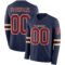 LongSleeve0577 Custom Navy Crimson-Cream Long Sleeve Authentic Football Jersey
