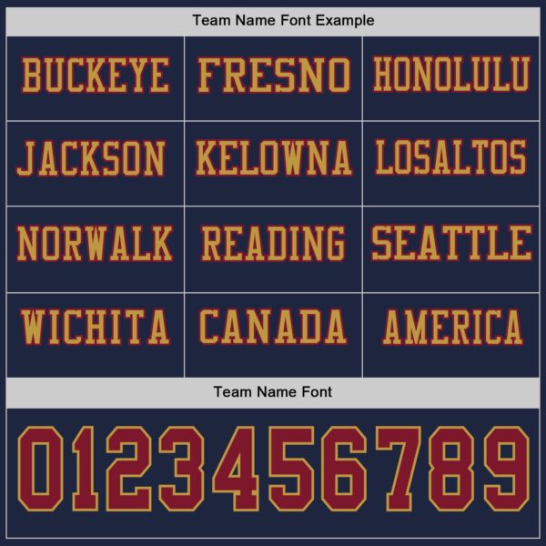 Custom Navy Crimson-Old Gold Long Sleeve Authentic Football Jersey