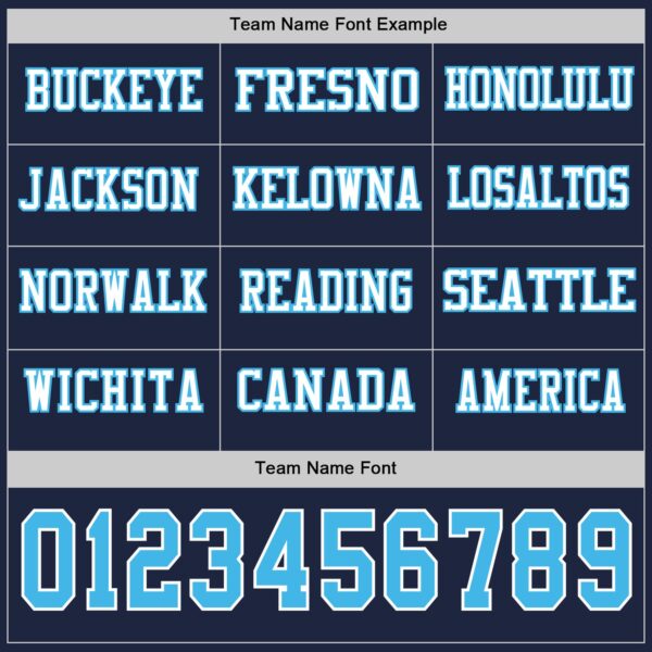 Custom Navy Sky Blue-White Long Sleeve Authentic Football Jersey