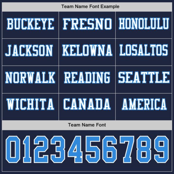 Custom Navy Powder Blue-White Long Sleeve Authentic Football Jersey