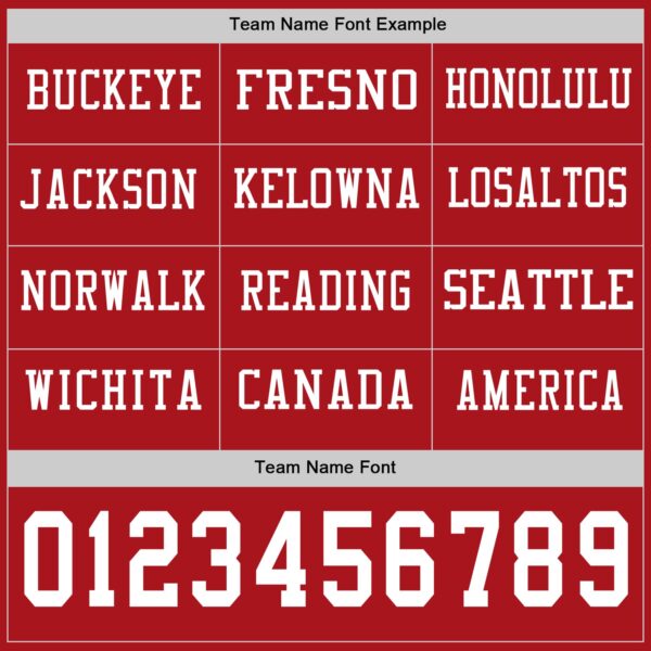 Custom Red White Long Sleeve Authentic Football Jersey