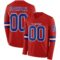 LongSleeve0595 Custom Red Royal-White Long Sleeve Authentic Football Jersey