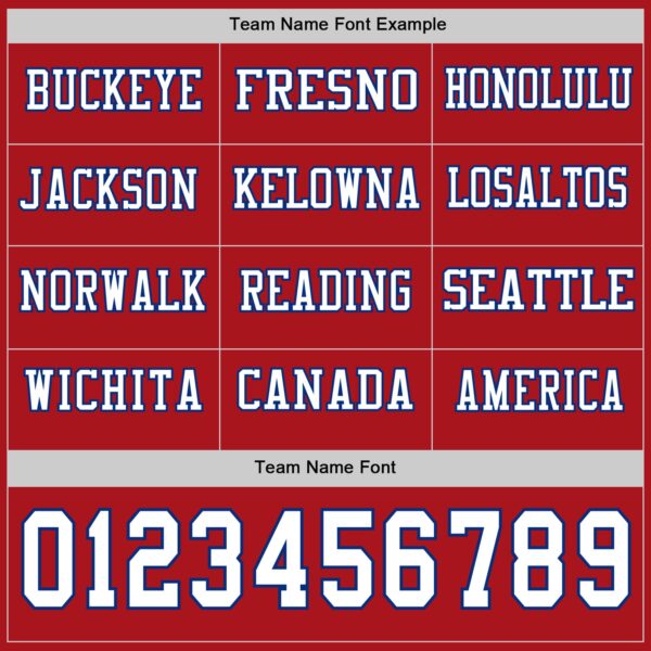 Custom Red White-Royal Long Sleeve Authentic Football Jersey
