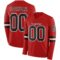 LongSleeve0601 Custom Red Black-White Long Sleeve Authentic Football Jersey