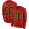 LongSleeve0603 Custom Red Black-Gold Long Sleeve Authentic Football Jersey